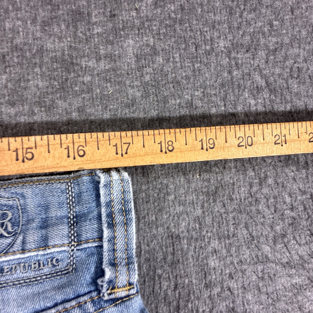 Rock & Republic Jeans Mens 34x30 Blue Distressed Straight Leg Grunge Punk Thrash - Picture 11 of 12